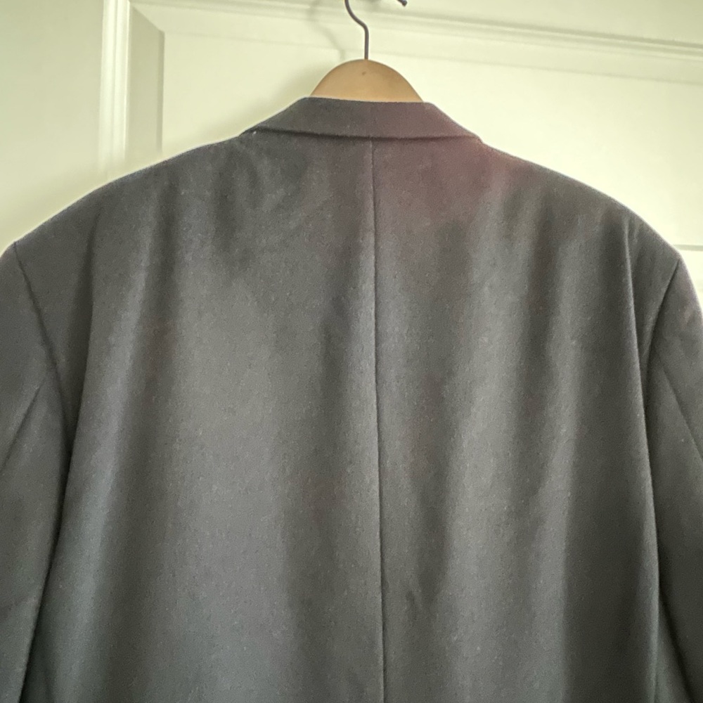 Chaps Wool Cashmere Blazer Navy Blue Size 46R - Picture 8 of 12
